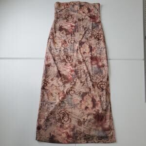 Y2K Fairy Grunge Whimsy Dress Womens XL Floral Cherub Angel Print Mesh Lined